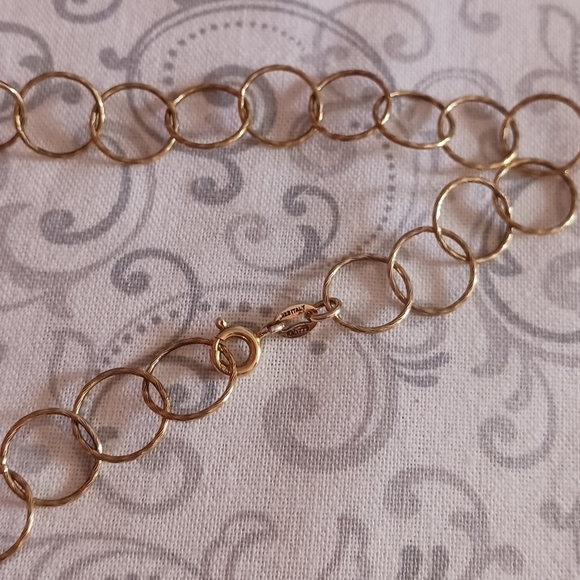 925 Italy KA 1772 Sterling Silver Gold Plated Chain Link Necklace - Picture 12 of 16